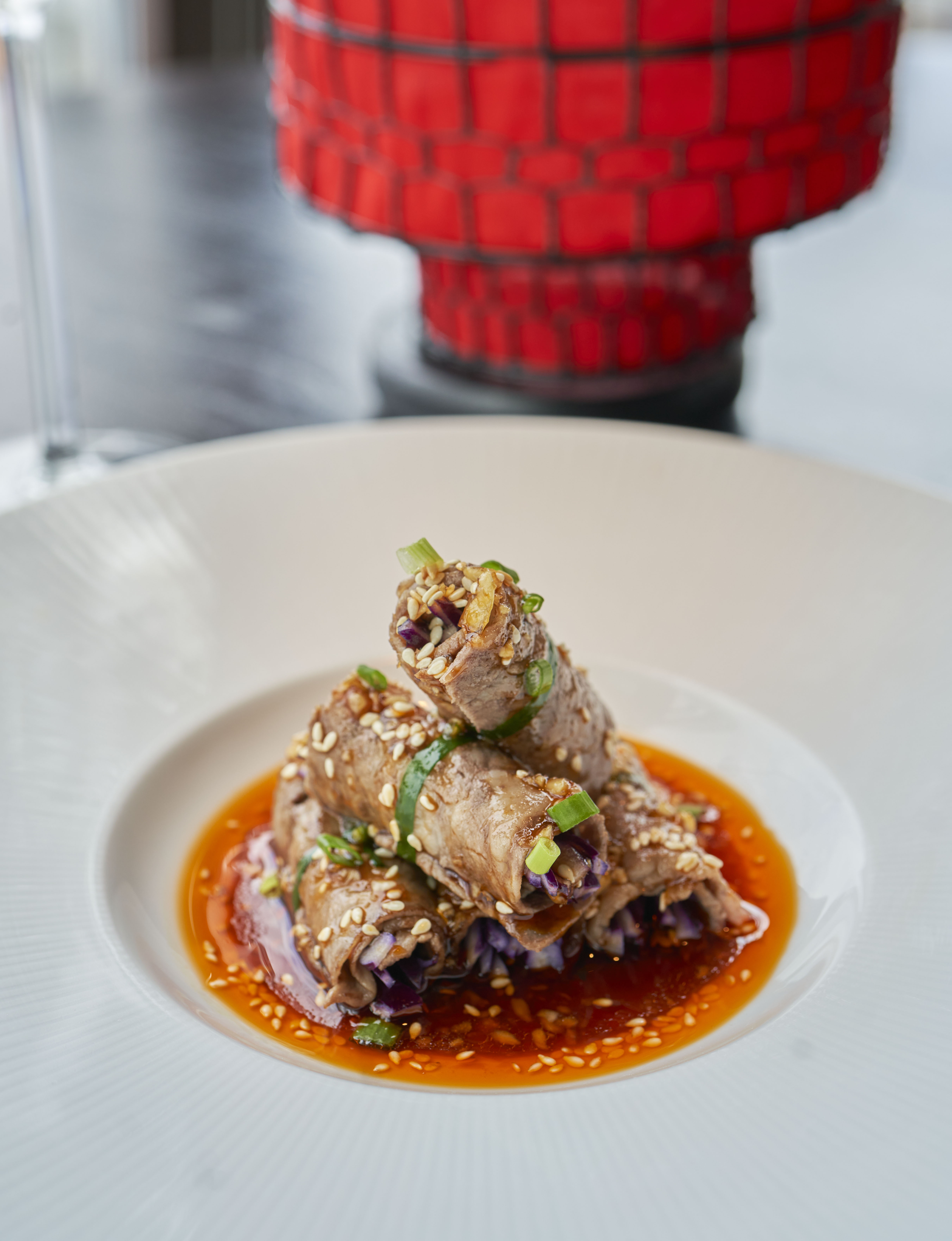 Wagyu beef red cabbage roll 01